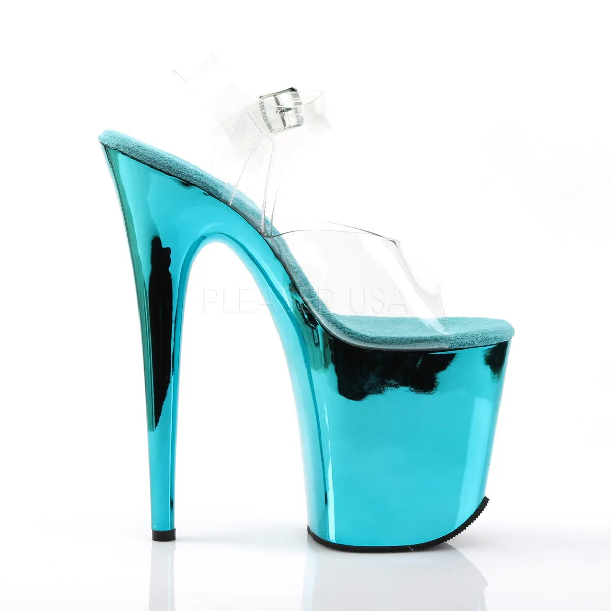 FLAMINGO-808  Clear/Turquoise Chrome