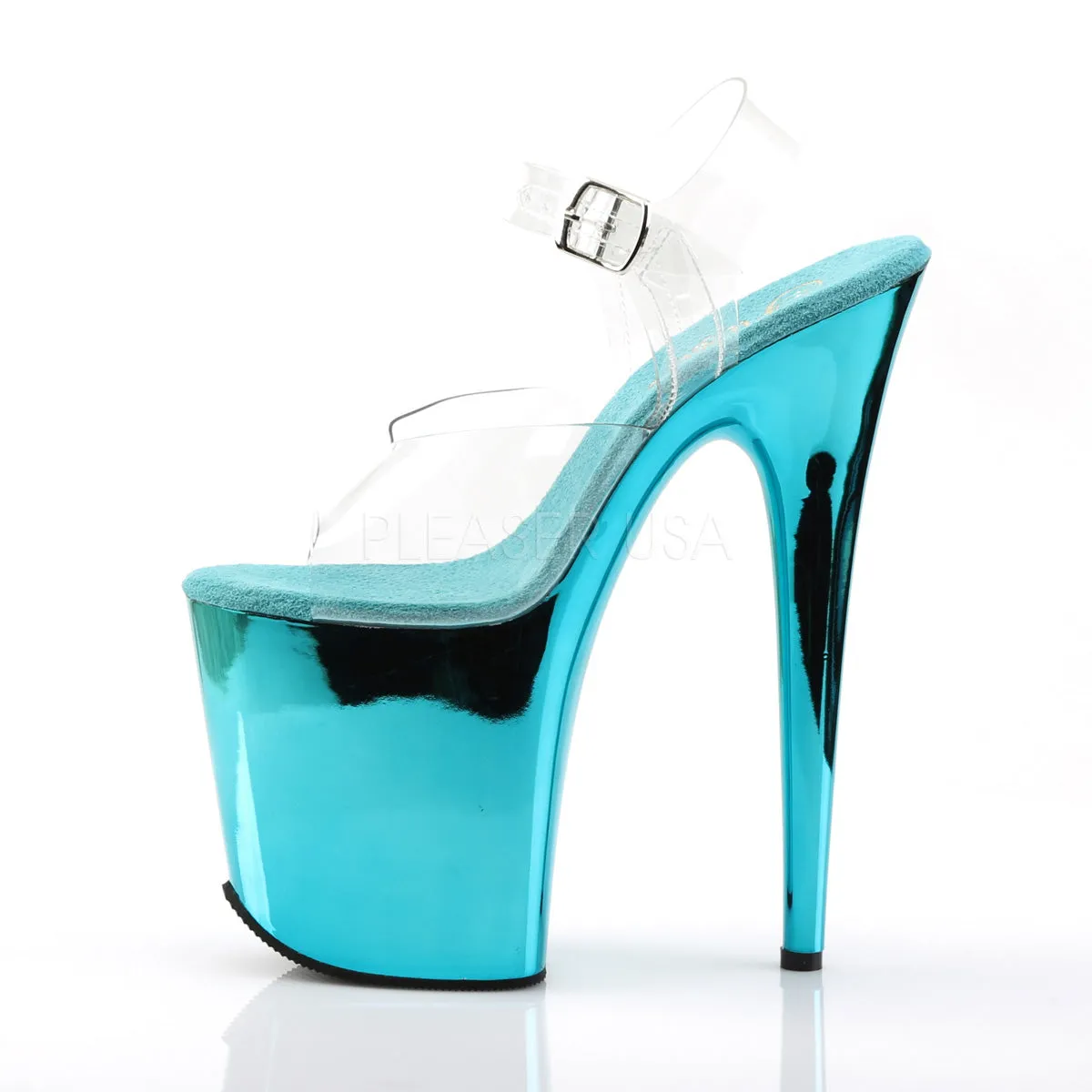 FLAMINGO-808  Clear/Turquoise Chrome