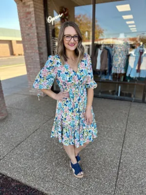 Floral Ruffled Mini Dress
