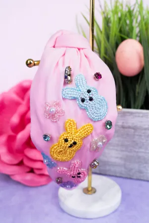 For Peeps Sake Pink Knotted Headband