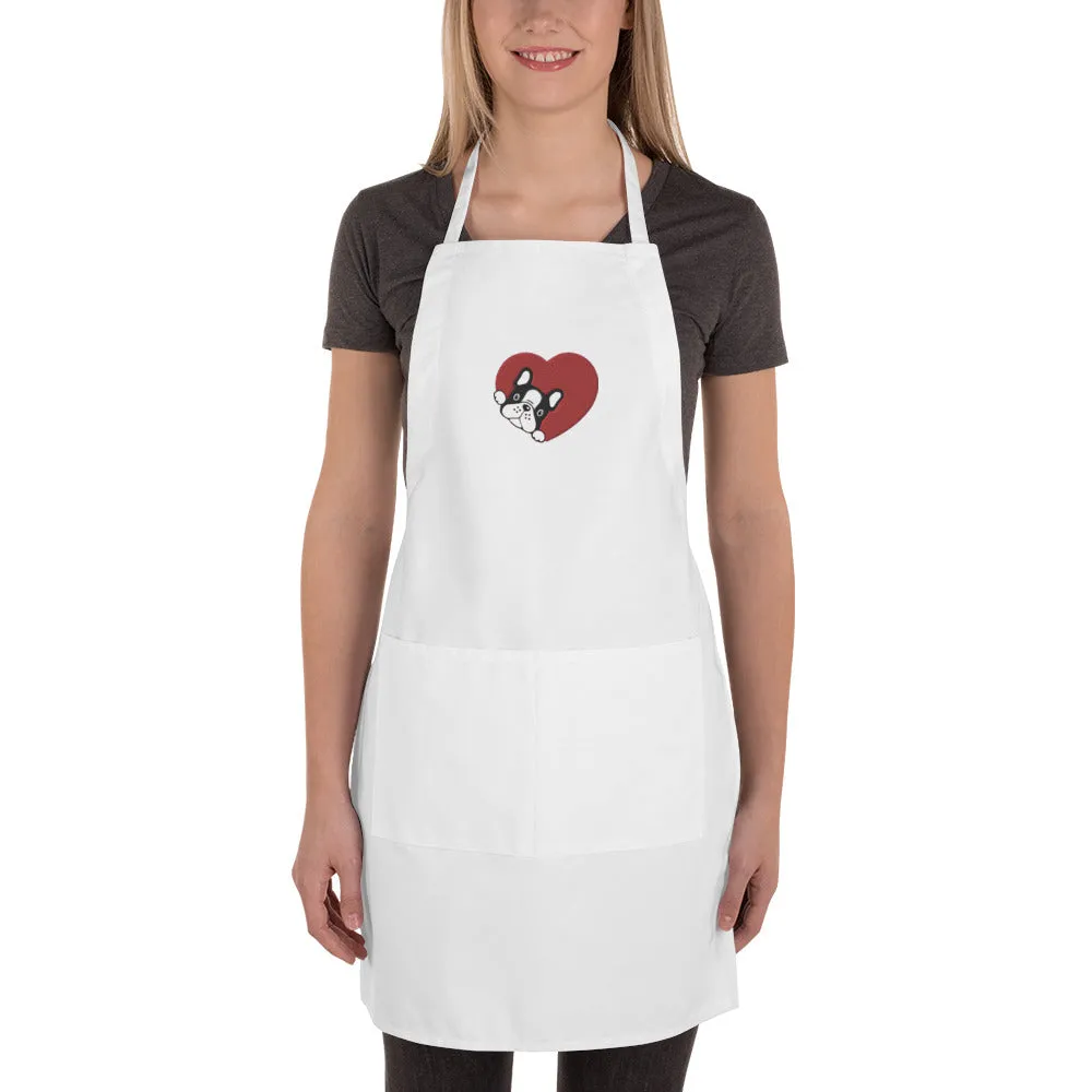 Frenchie Supply Embroidered Love Apron