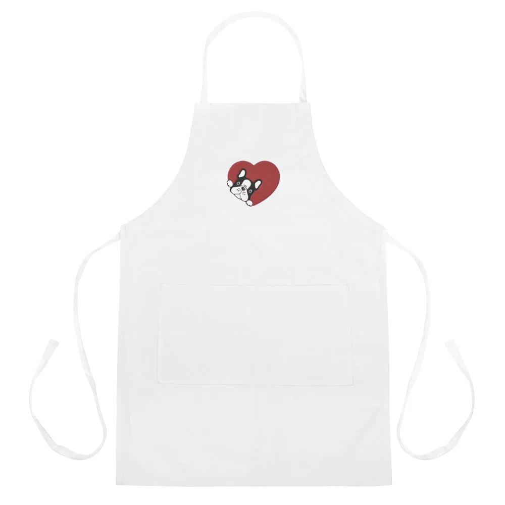 Frenchie Supply Embroidered Love Apron