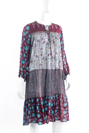 Gauze Gathered Yoke Peasant Dress