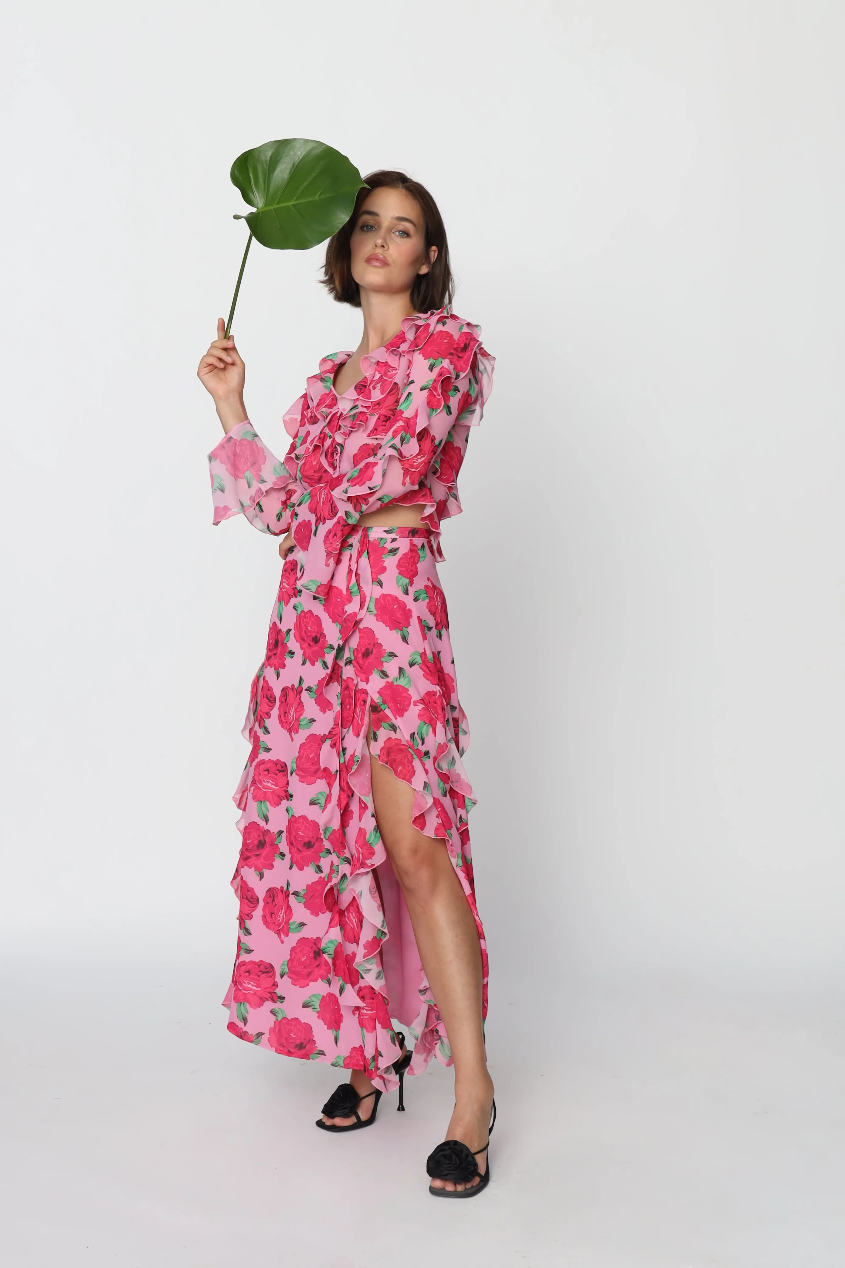Georgia Blouse - Pink Rosette