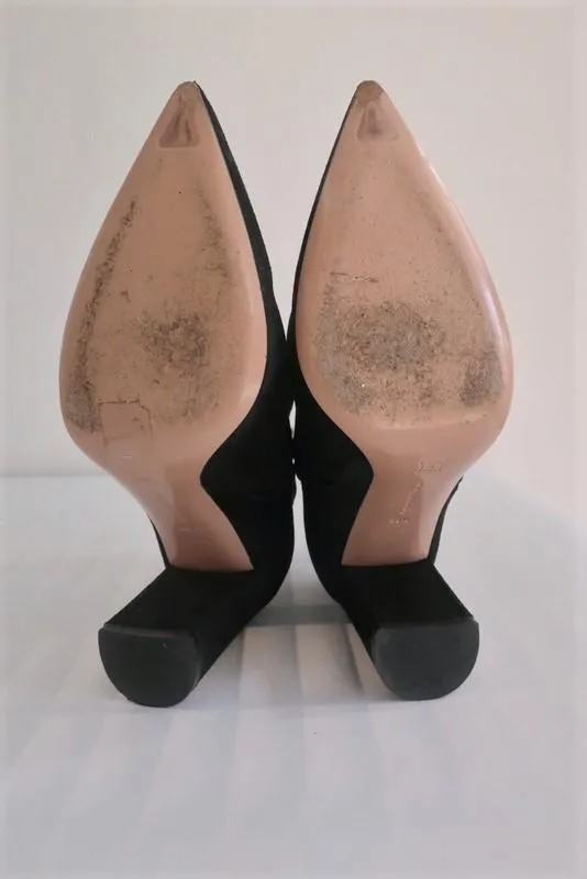 Gianvito Rossi Piper 85 Ankle Boots Black Iridescent Suede Booties Size 36.5