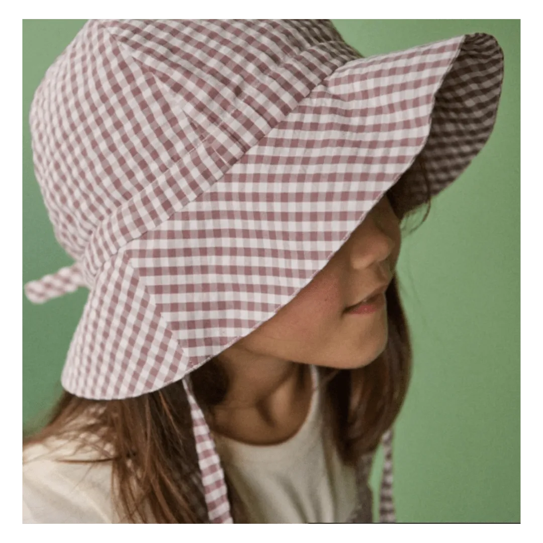 Gingham Sunhat - Twilight Check