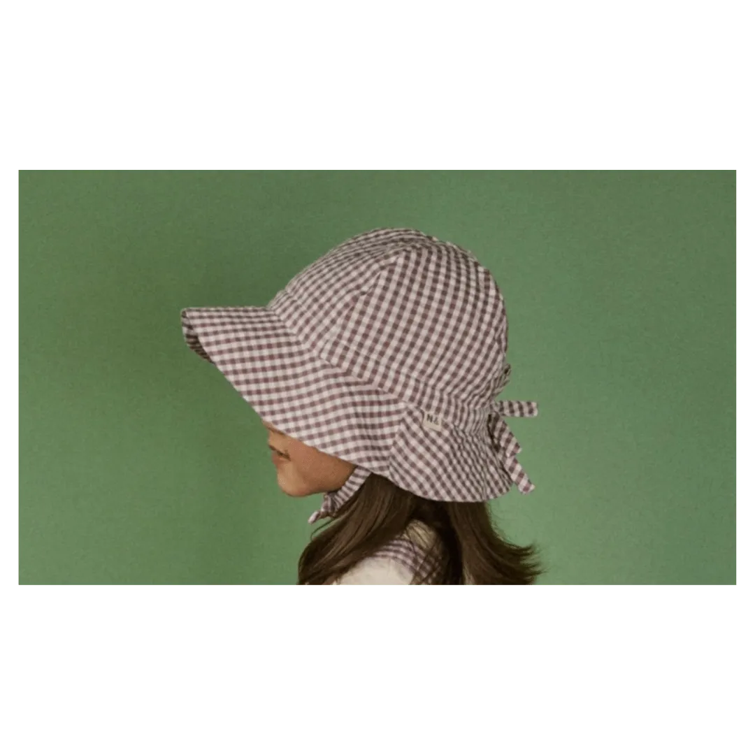 Gingham Sunhat - Twilight Check