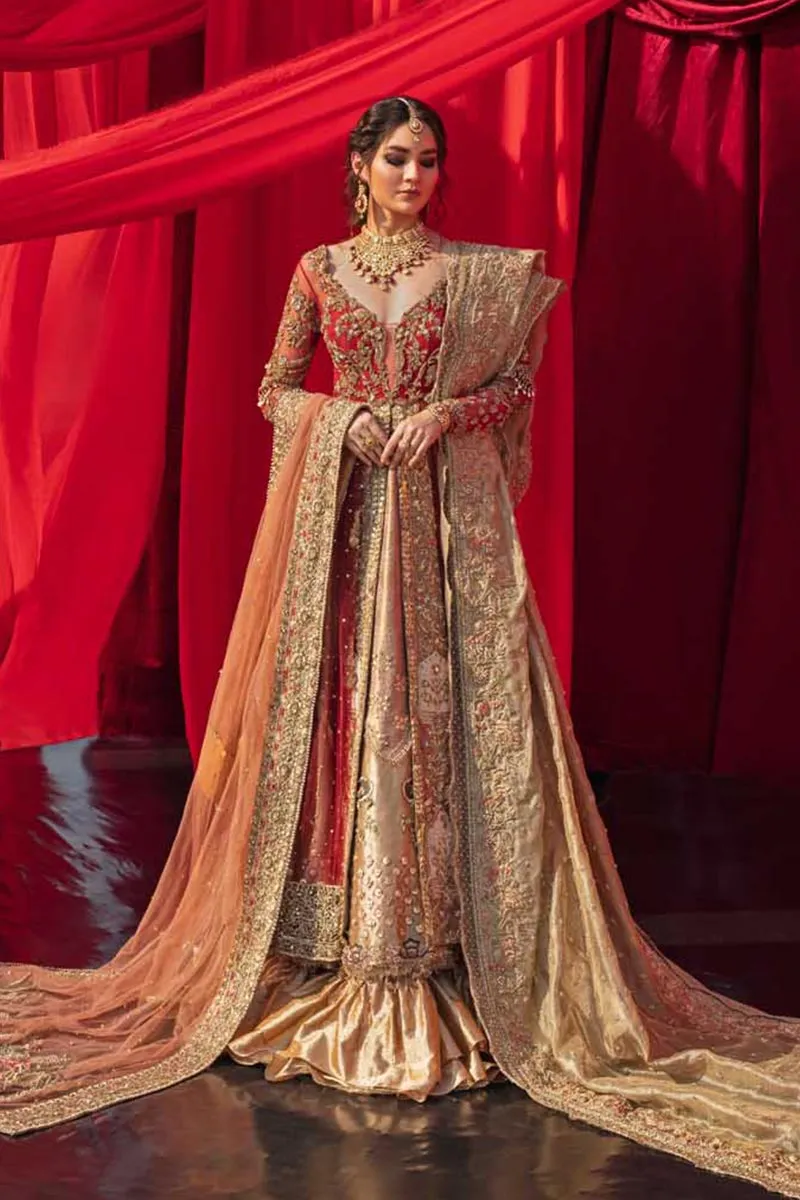 Golden Indian Wedding Dress for Bridal Wear #BN1120