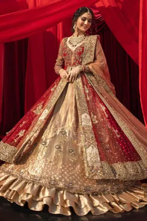 Golden Indian Wedding Dress for Bridal Wear #BN1120