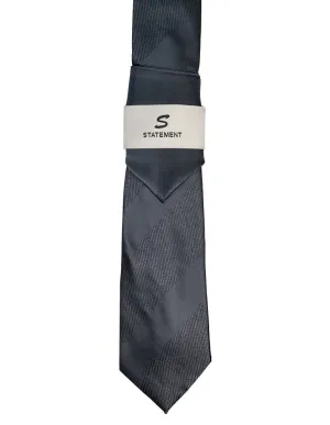 GRAY 2 PC TIE & HANKIE SET