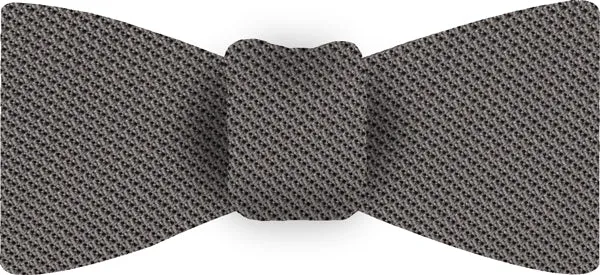 Gray Piccola Grenadine Silk Bow Tie GPBT-13