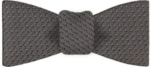 Gray Prometeo Grenadine Silk Bow Tie #GPMBT-11