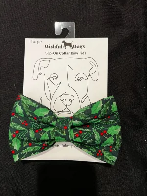 Green Mistletoe Bow Tie