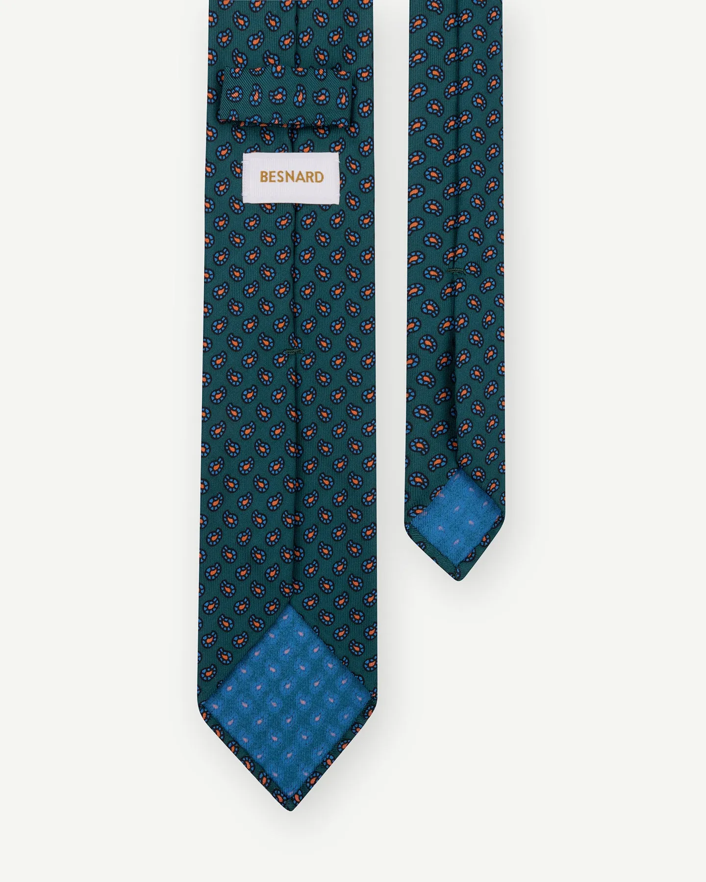 Green Small Paisley Ancient Madder Tie