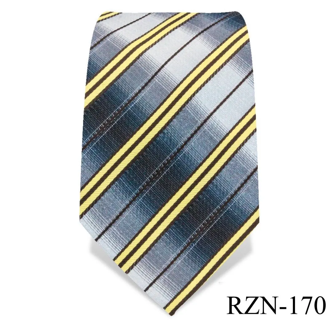 Grey with Yellow Striped Tie