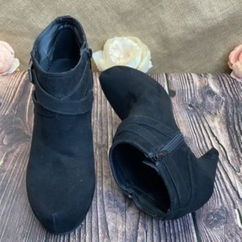 Guess Black Taylin Platform Dress Booties 9.5M