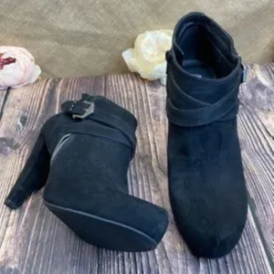 Guess Black Taylin Platform Dress Booties 9.5M