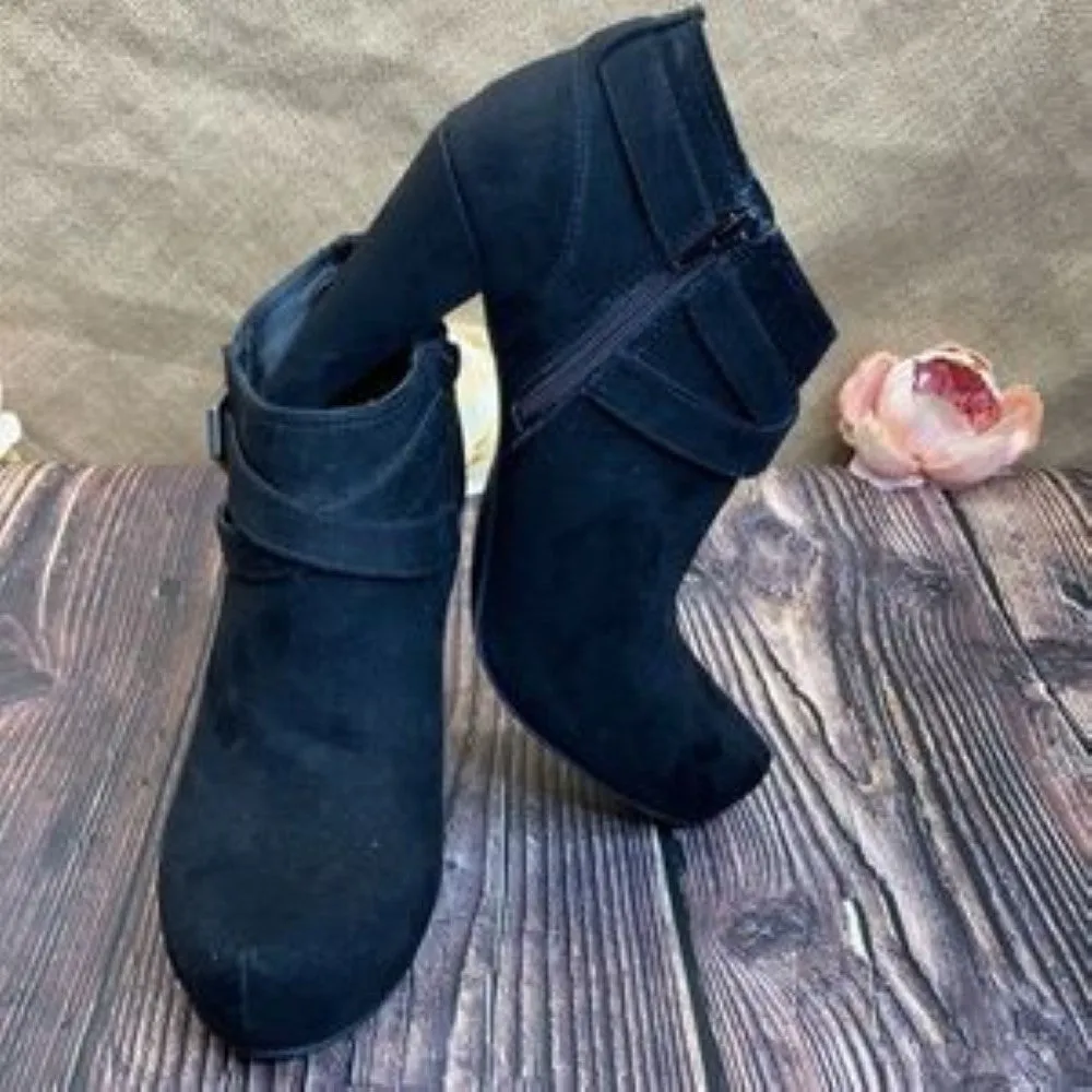 Guess Black Taylin Platform Dress Booties 9.5M