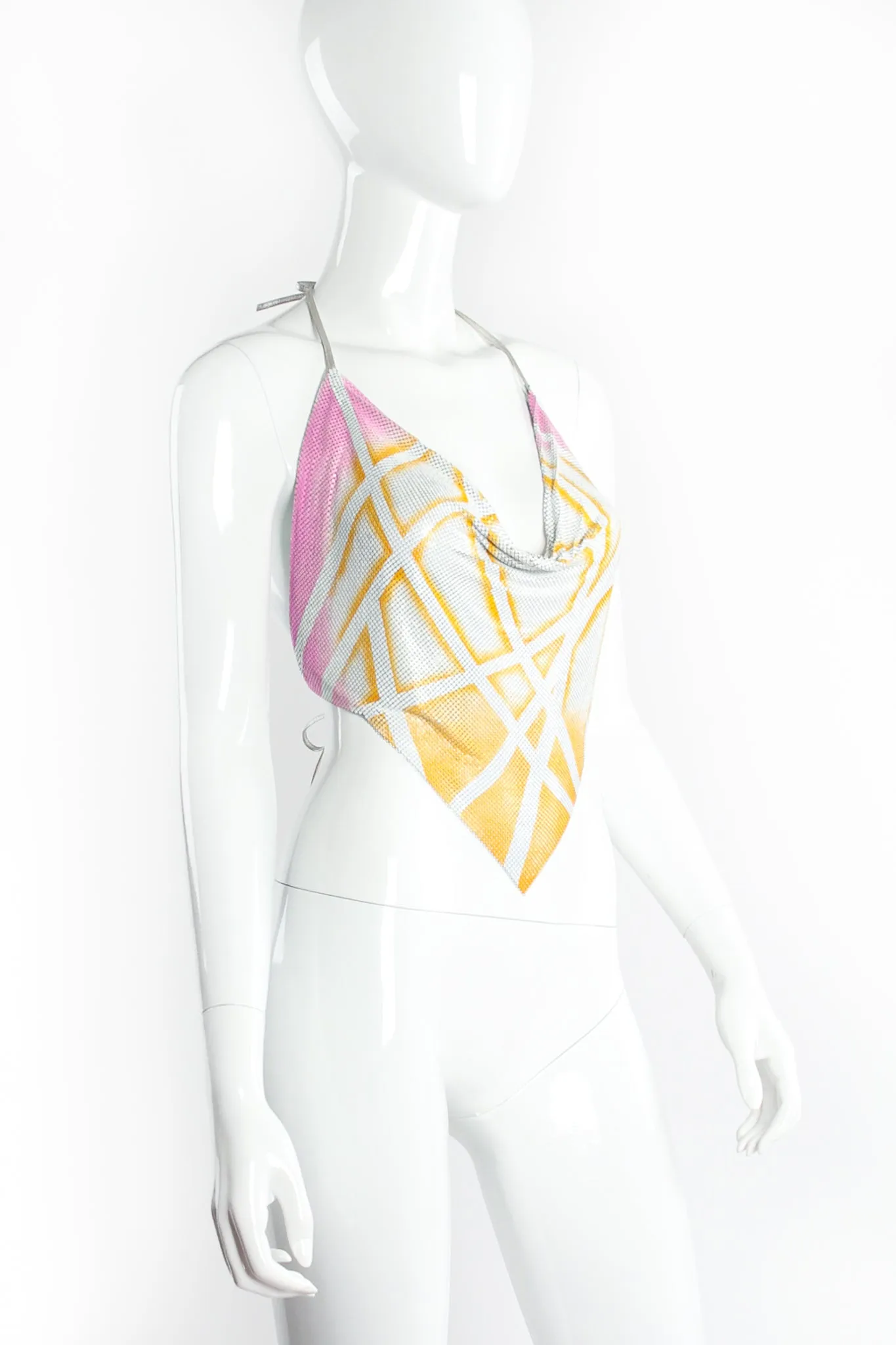 Hand Painted Pointed Metal Mesh Halter