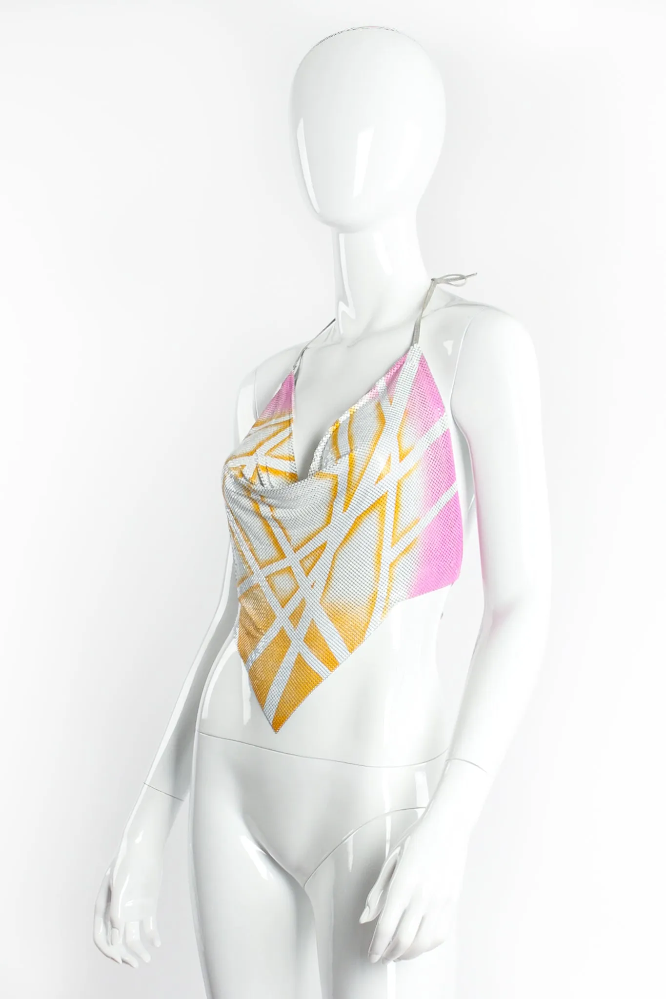 Hand Painted Pointed Metal Mesh Halter