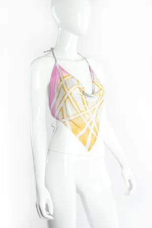 Hand Painted Pointed Metal Mesh Halter
