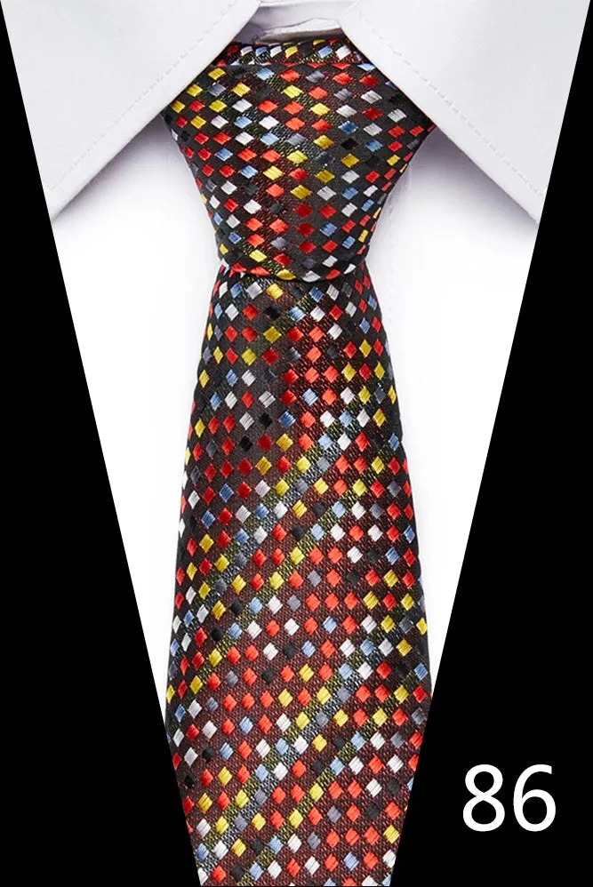 Handmade Blue Red Striped Dot Tie for Men