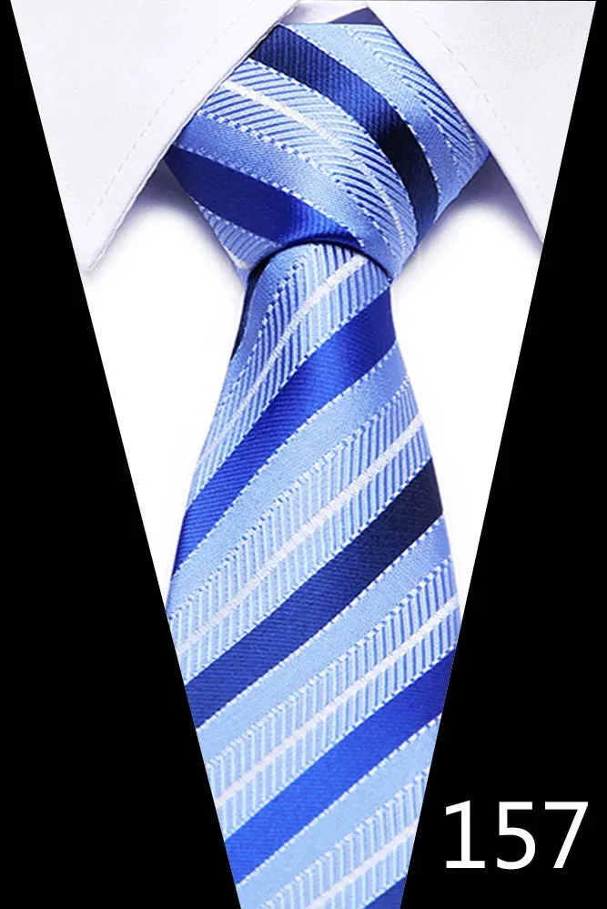 Handmade Blue Red Striped Dot Tie for Men