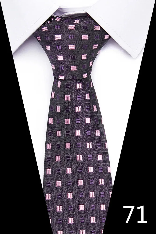 Handmade Blue Red Striped Dot Tie for Men