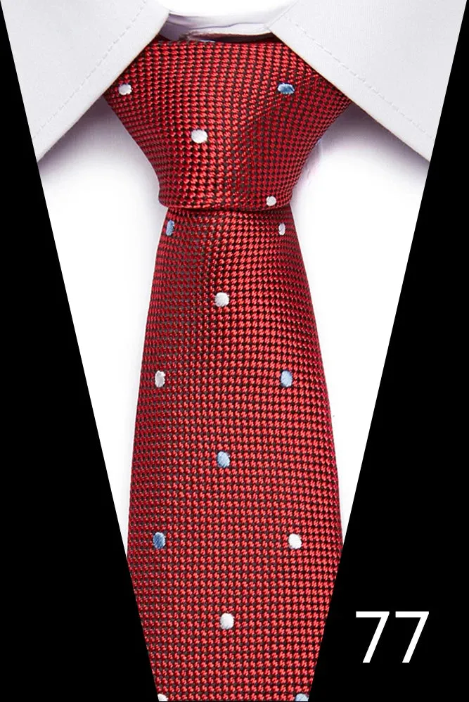 Handmade Blue Red Striped Dot Tie for Men