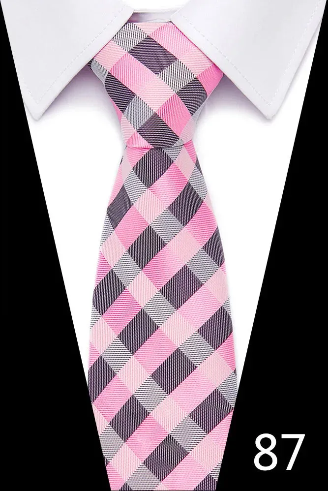 Handmade Blue Red Striped Dot Tie for Men