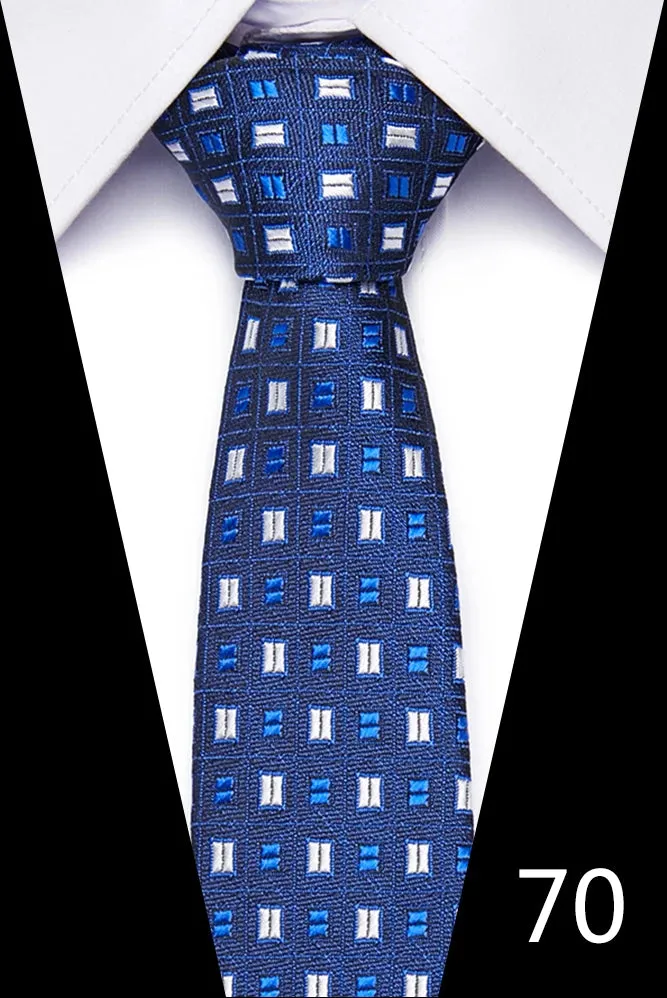 Handmade Blue Red Striped Dot Tie for Men