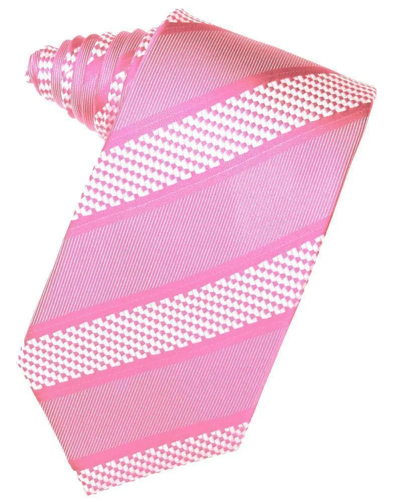 Harvest Maize Venetian Pin Dot Striped Necktie