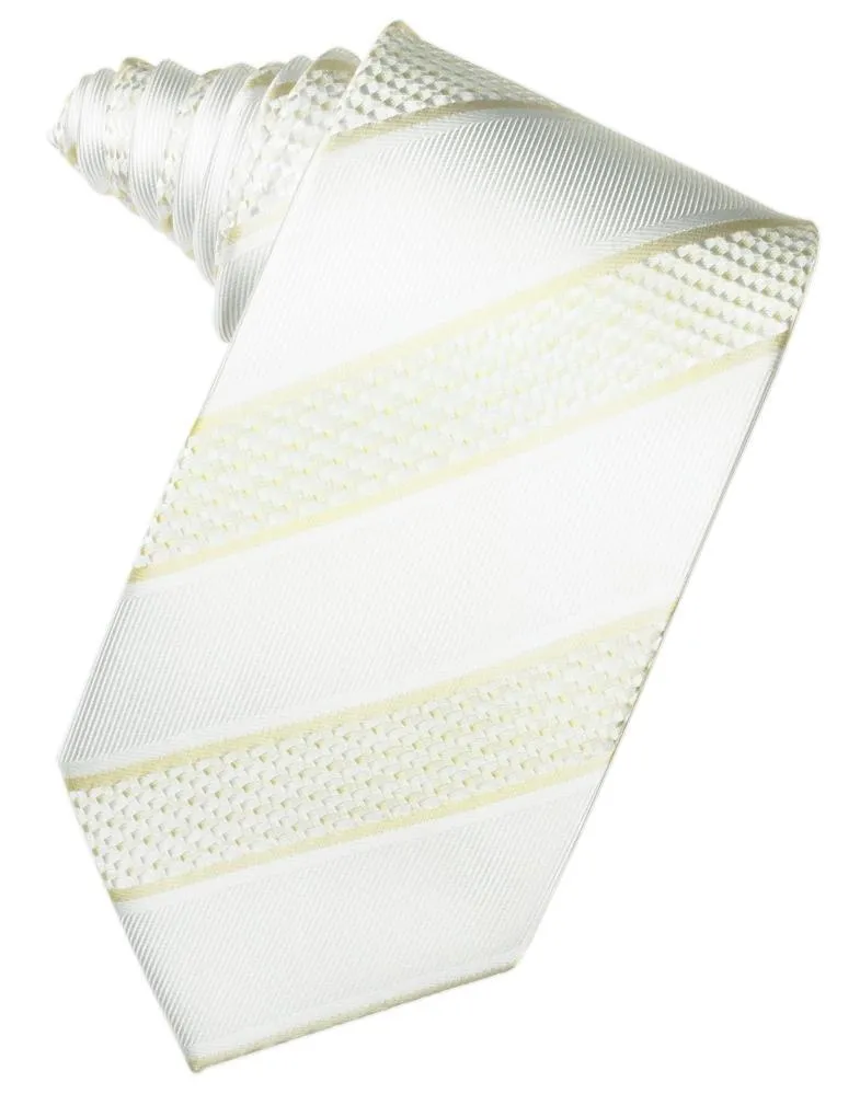 Harvest Maize Venetian Pin Dot Striped Necktie