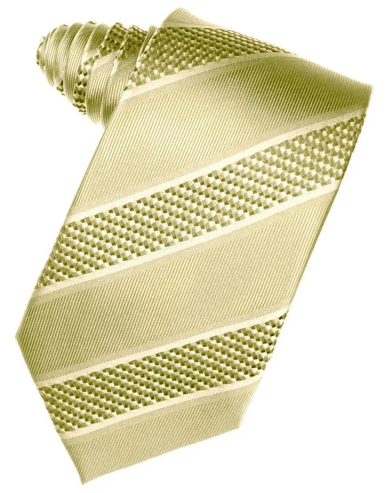 Harvest Maize Venetian Pin Dot Striped Necktie