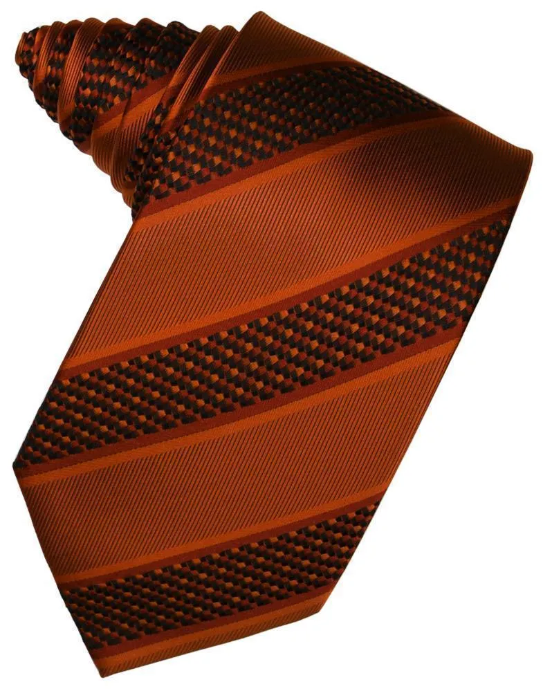 Harvest Maize Venetian Pin Dot Striped Necktie