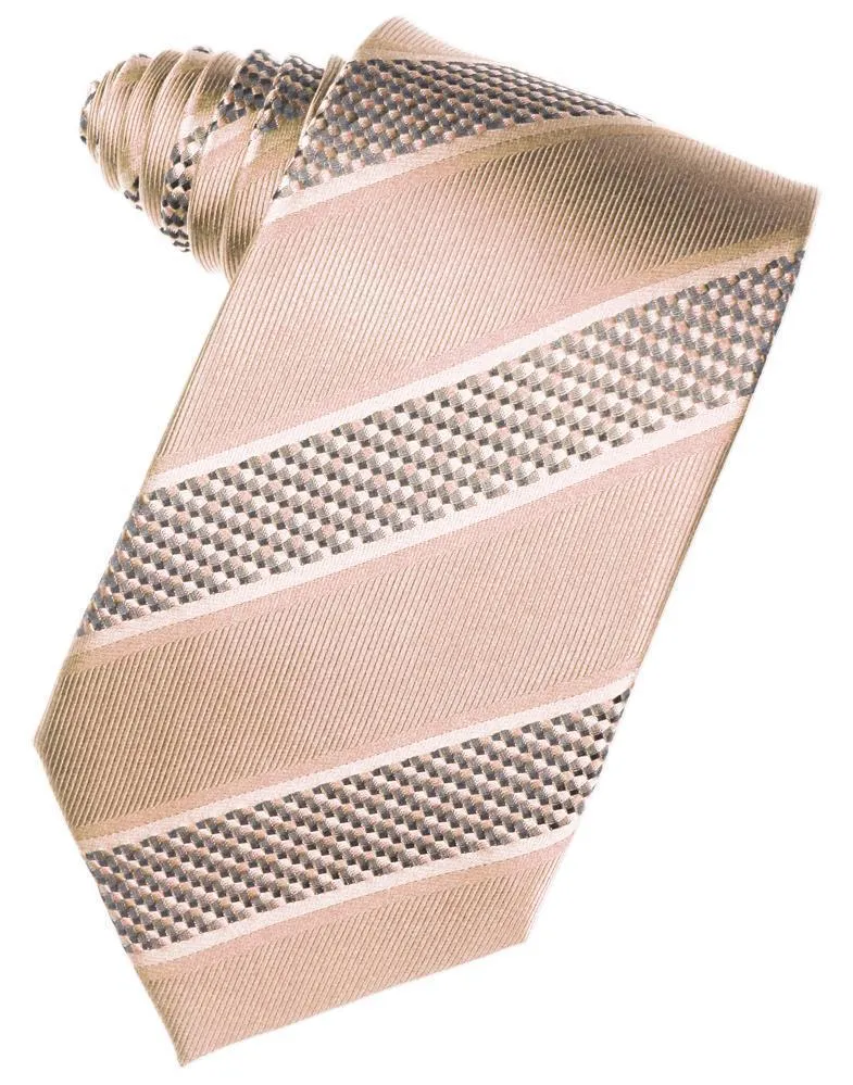 Harvest Maize Venetian Pin Dot Striped Necktie