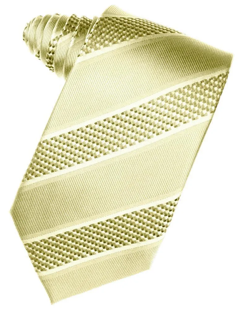 Harvest Maize Venetian Pin Dot Striped Necktie