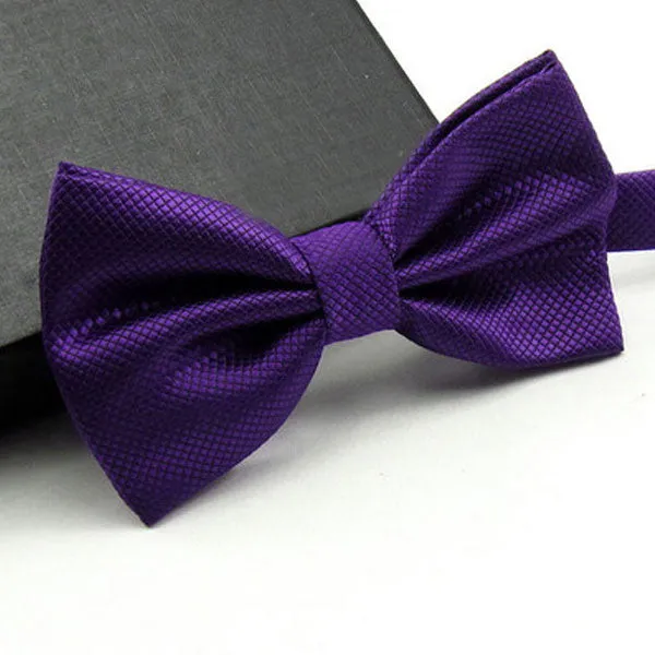 High Quality Men Fashion Solid Bowtie Wedding Butterfly Bow Tie Novelty Tuxedo Adjustable Necktie Yellow/Dark Green/Grass Green