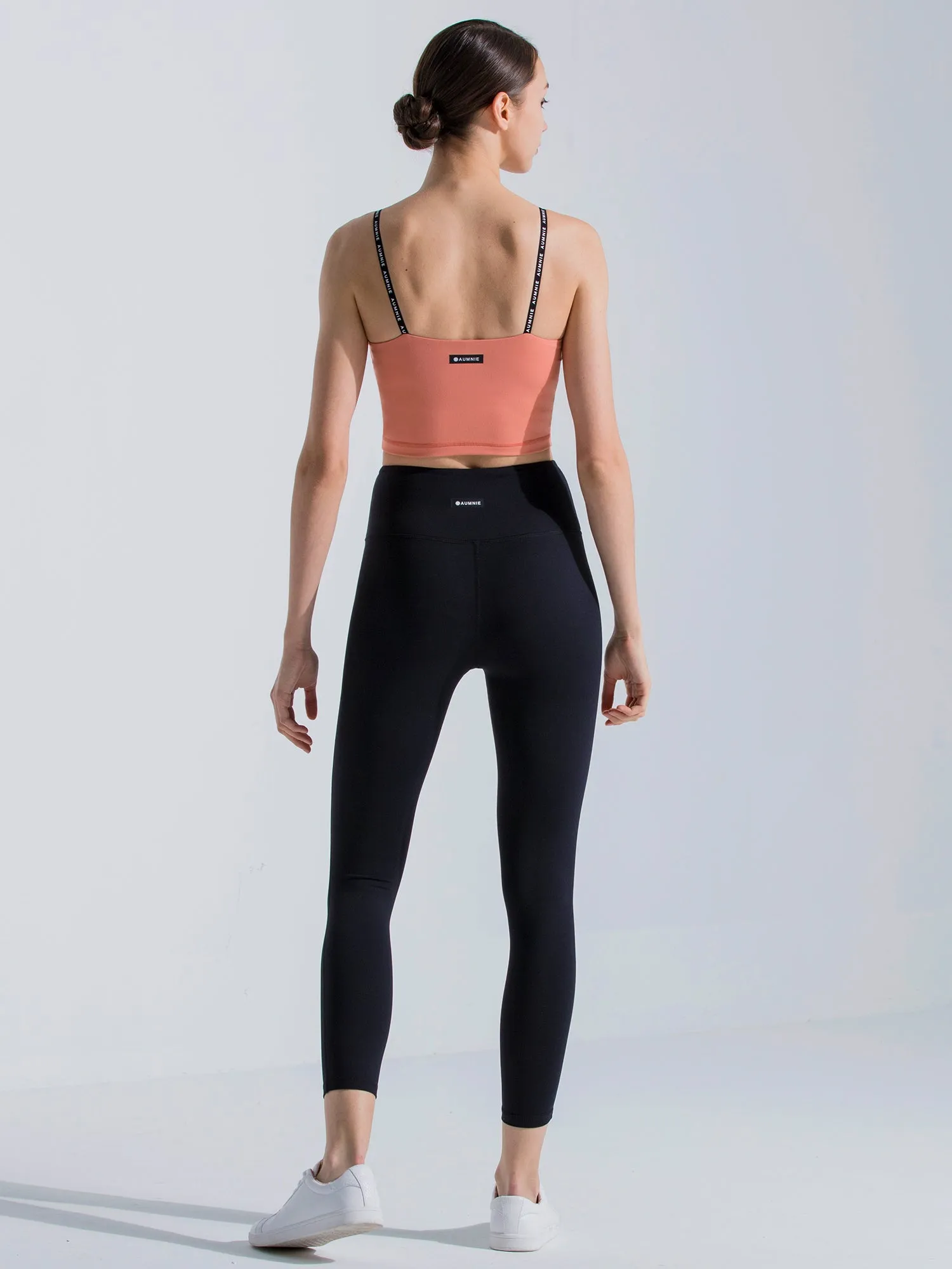 HIGH WAIST ANKLE CROPS, BLACK