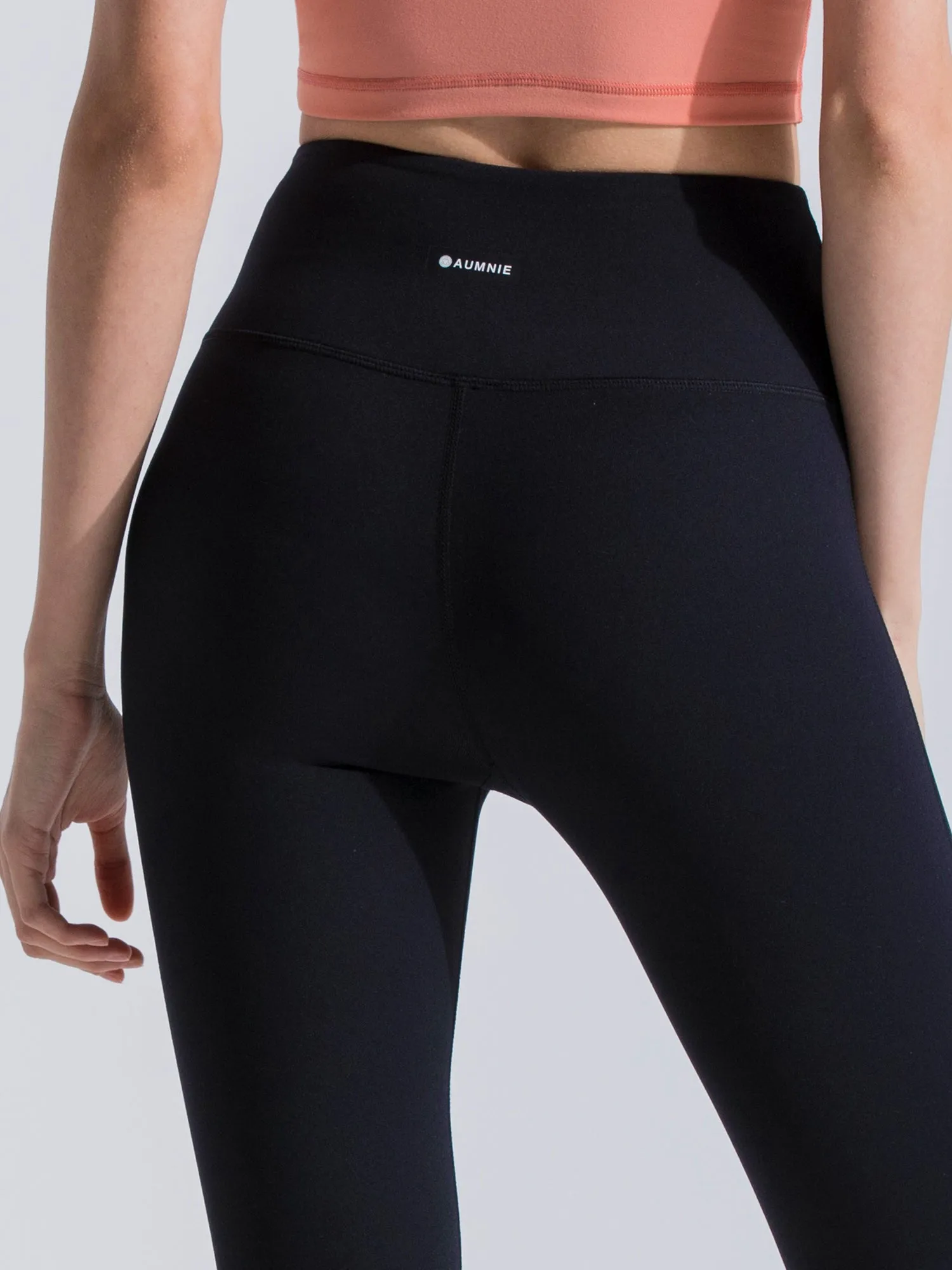 HIGH WAIST ANKLE CROPS, BLACK