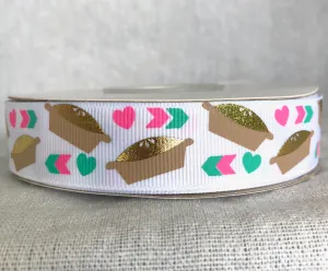 I Love You More Thank Pumpkin Pie USDR Ribbon - 7/8 Inch - Pie Only