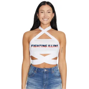 Illinois Fighting Illini White Multi Way Bandeau Top