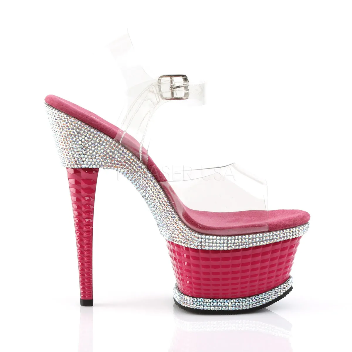 ILLUSION-658RS  Clear/Hot Pink