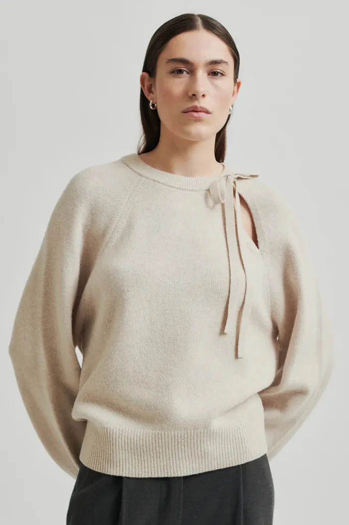 Joline O-Neck Knit - Pumice Stone