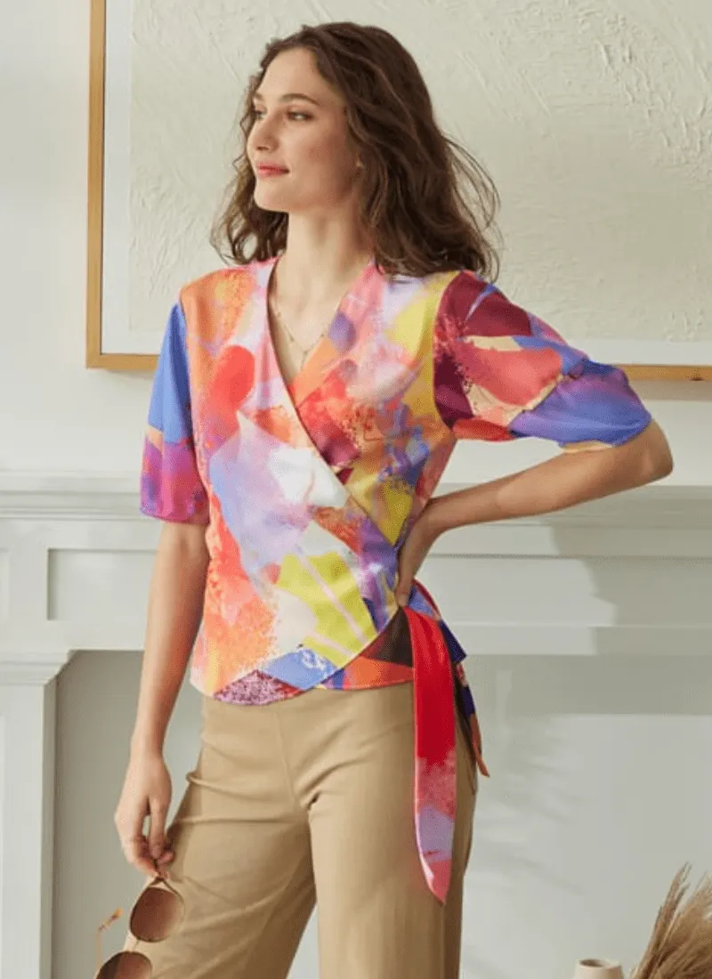 Juno Front Tie Wrap Top
