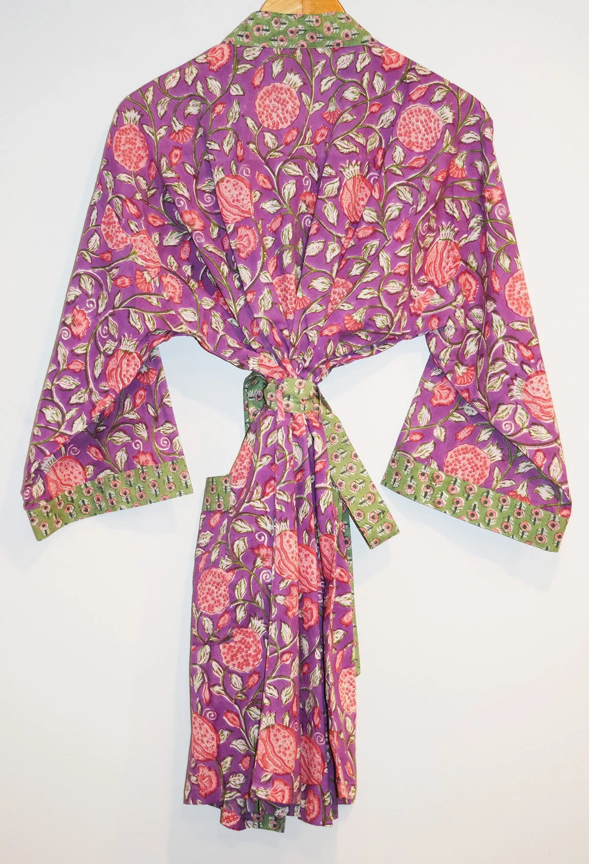 Kerala Short Robe | Purple Floral