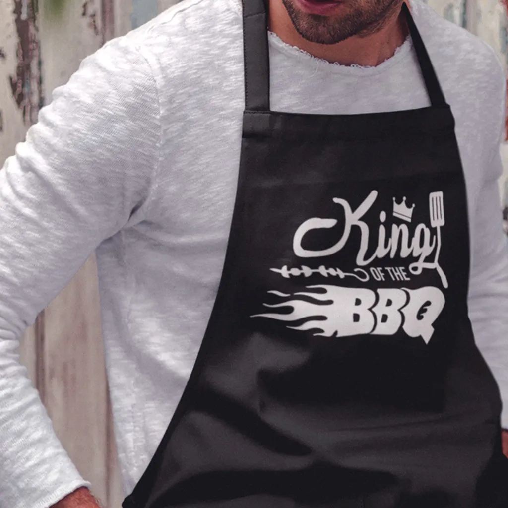 King of the BBQ - Personalized Men's Apron for Daddy