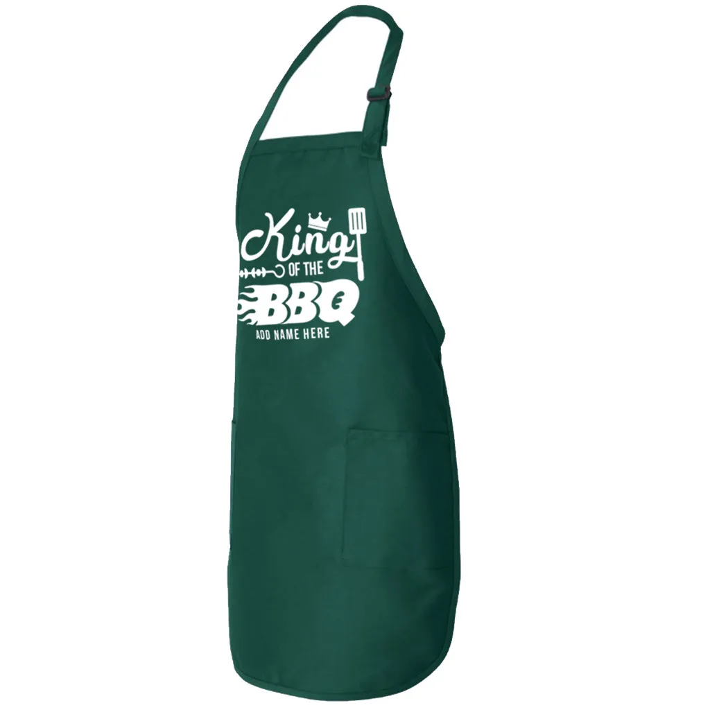 King of the BBQ - Personalized Men's Apron for Daddy