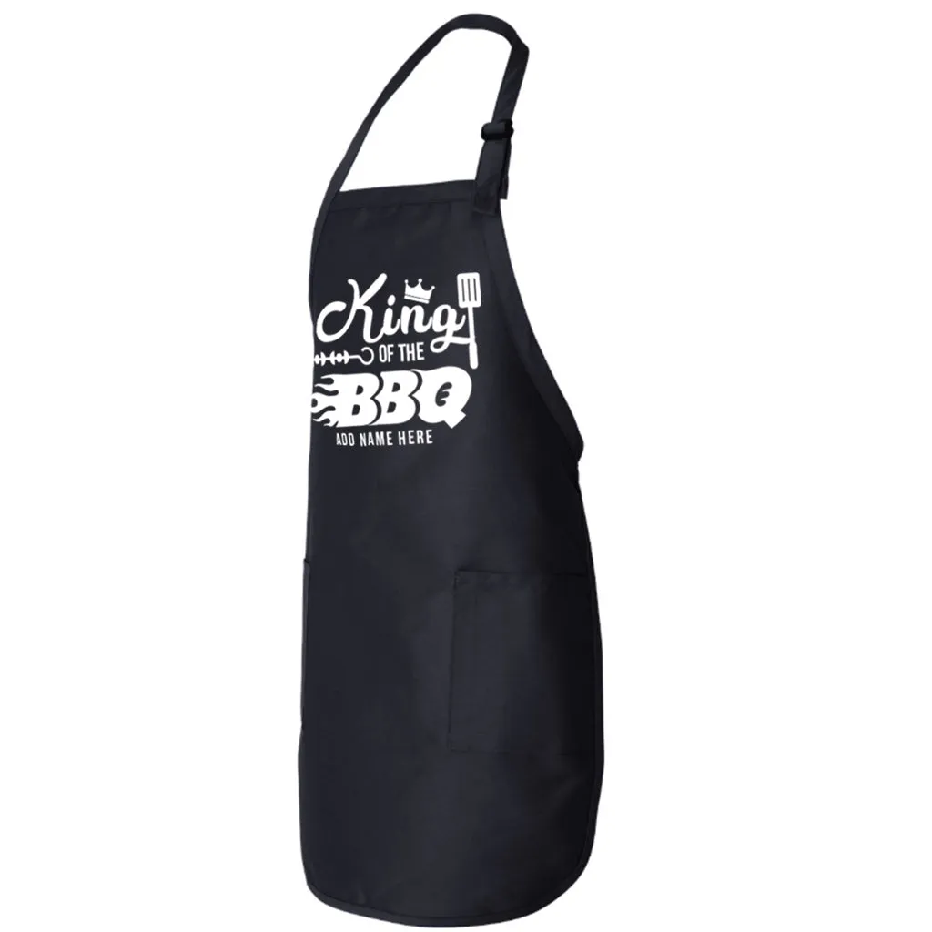 King of the BBQ - Personalized Men's Apron for Daddy