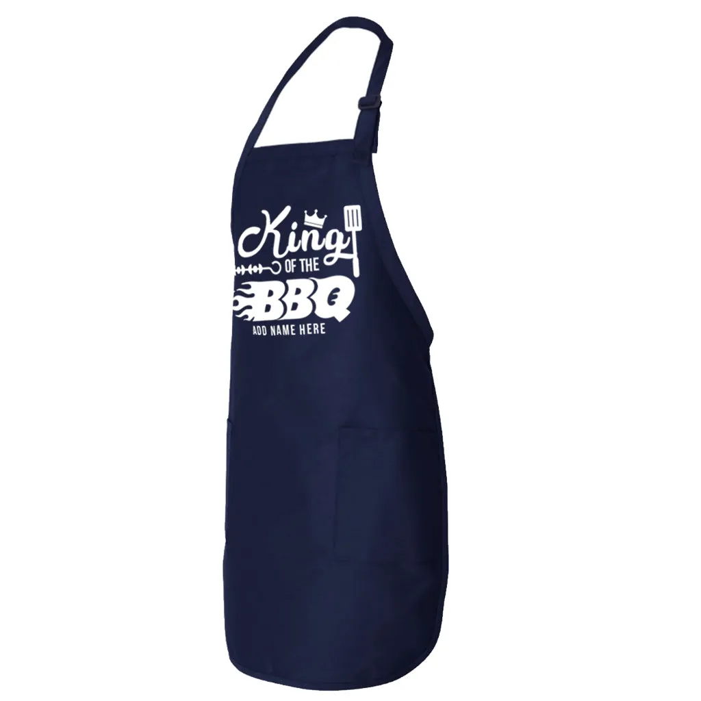 King of the BBQ - Personalized Men's Apron for Daddy